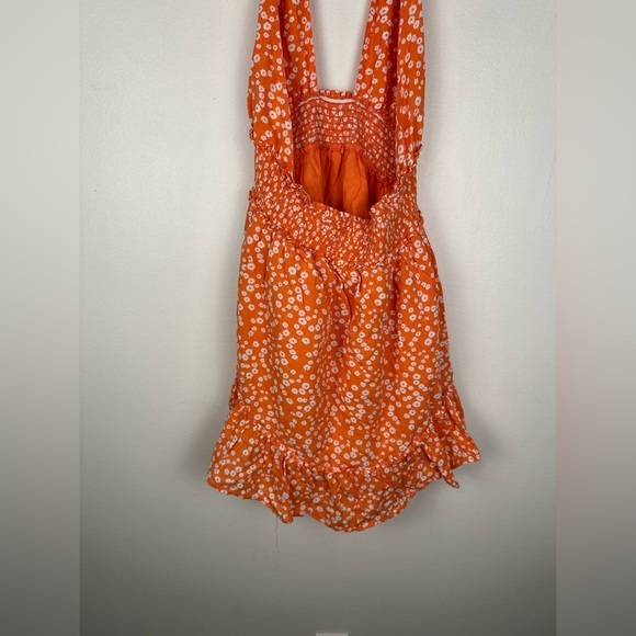 Aerie Spring Fling Dress Floral Boho Summer Beachy Mini Ruffles Size M - Picture 5 of 6